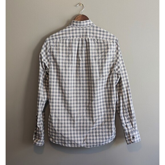 J.Crew Size Small Plaid Dress Shirt Mens Button Down Gray Check Slim Fit Crew - Picture 5 of 5